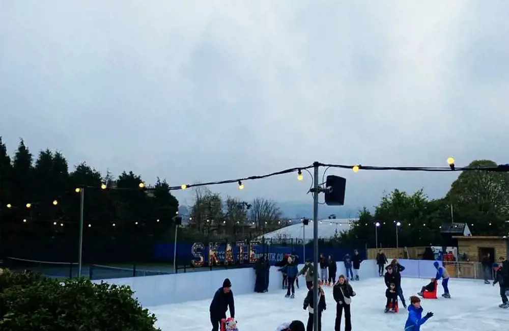 Rendcomb College Christmas Ice skating in Bath