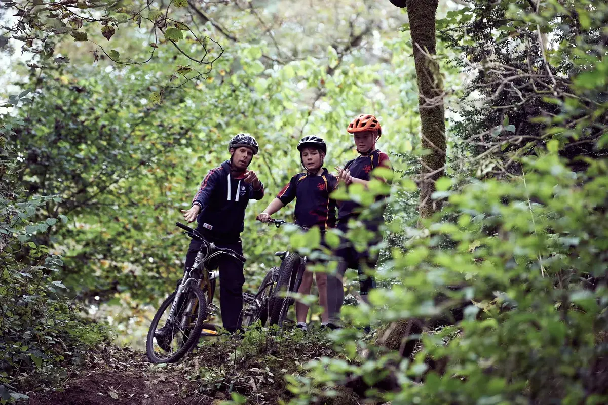 Mountain biking at Rendcomb College