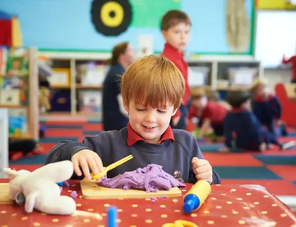 Nursery pupil in class